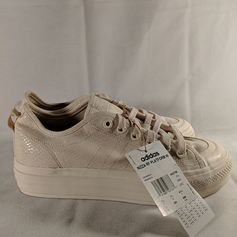 Adidas Originals Nizza RF Platform W 9 cream white lace sneakers H02708